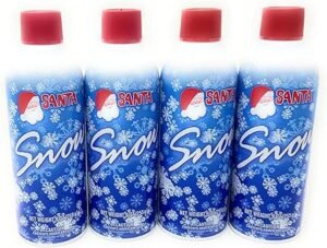 Riyan (4 Cans Santa Snow Spray 9oz Holiday Christmas Craft Window Decoration)