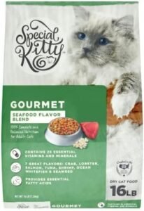 Special Kitty Gourmet Formula Dry Cat Food, Seafood Flavor Blend, Give Energy & Vitality Support, Maintaining Healthy Weight (16, lb)