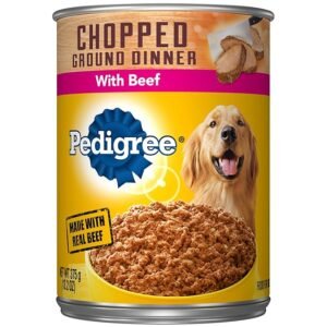 PEDIGREE Traditional Ground Dinner With Chopped Beef Canned Dog Food 13.2 Ounces