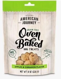 Grain-Free Oven Baked Apples & Cinnamon Flavor Crunchy Biscuit Dog Treats, 8-oz Bag