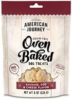 American Journey Grain Free Oven Baked Dog Treats Sausage, Egg & Cheese Flavor (1-8 OZ Bag)